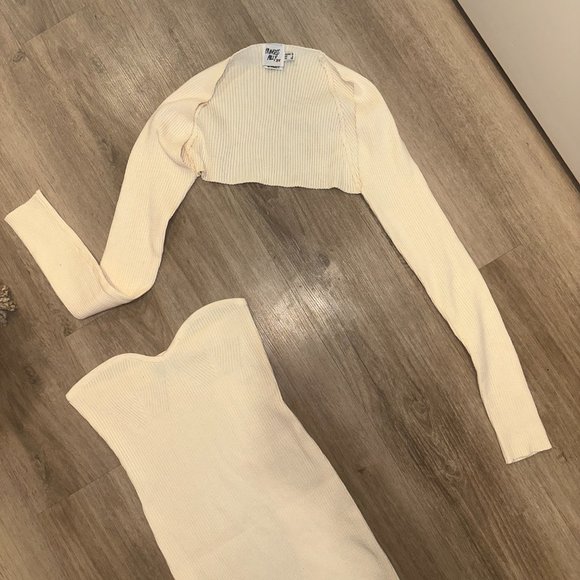 New Without Tags Princess Polly Hellie Mini Dress Cream - Picture 5 of 7